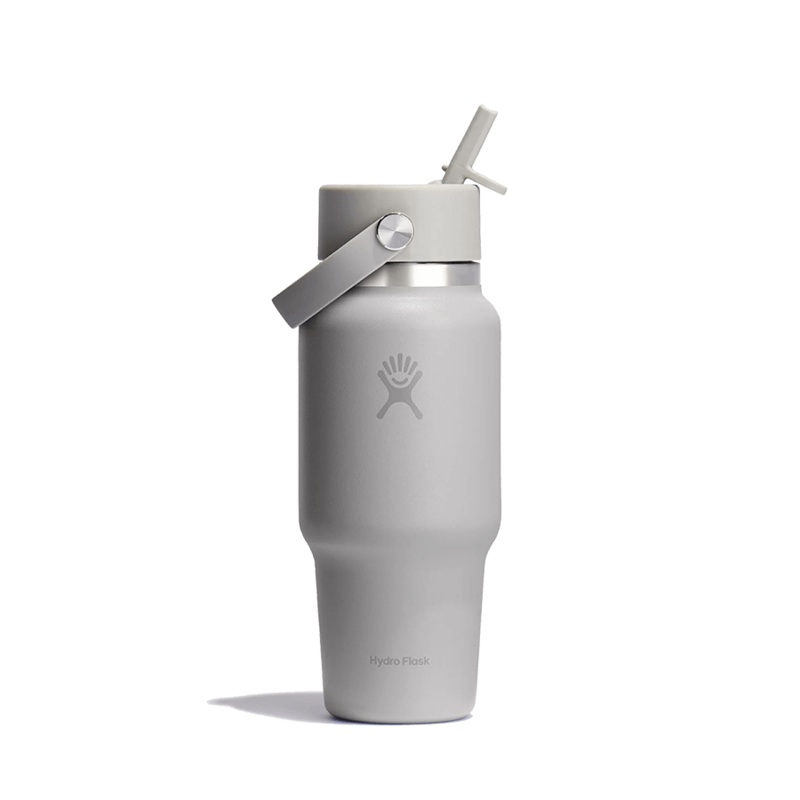 HYDRO FLASK WIDE MOUTH TRAVEL BOTTLE WITH FLEX STRAW 24OZ 24OZ AGAVE