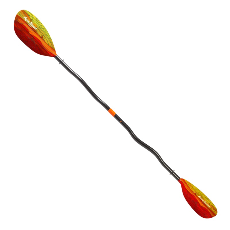 Aquabound Whiskey Fiberglass 2-Piece Bent Shaft Kayak Paddle Fuego Red 220cm