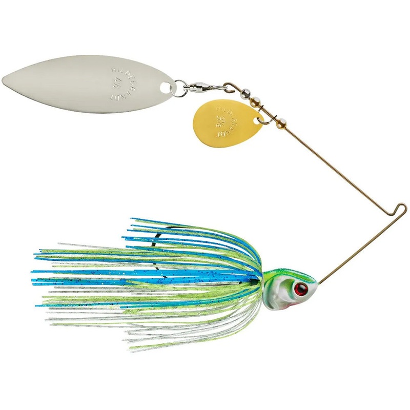 Booyah Covert Series Tandem Colorado Willow Spinnerbait – 1/2 oz 1/2 oz JC Special – Gold Nickel Blades