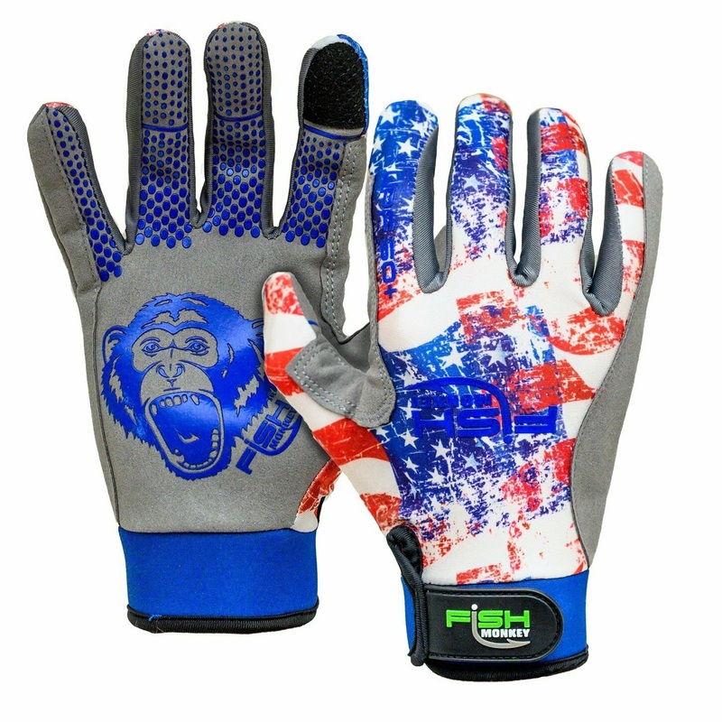 FISH MONKEY FREE STYLE CUT TO FIT FISHING GLOVES Americana M