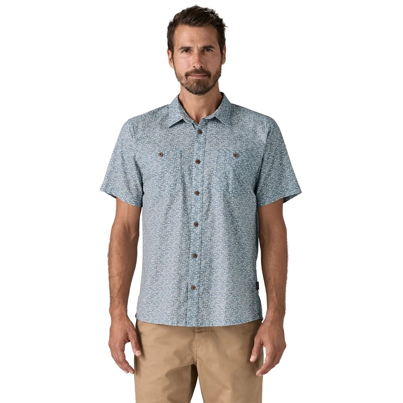 Patagonia M’s Back Step Shirt Hexes: Wavy Blue / HEWA XS