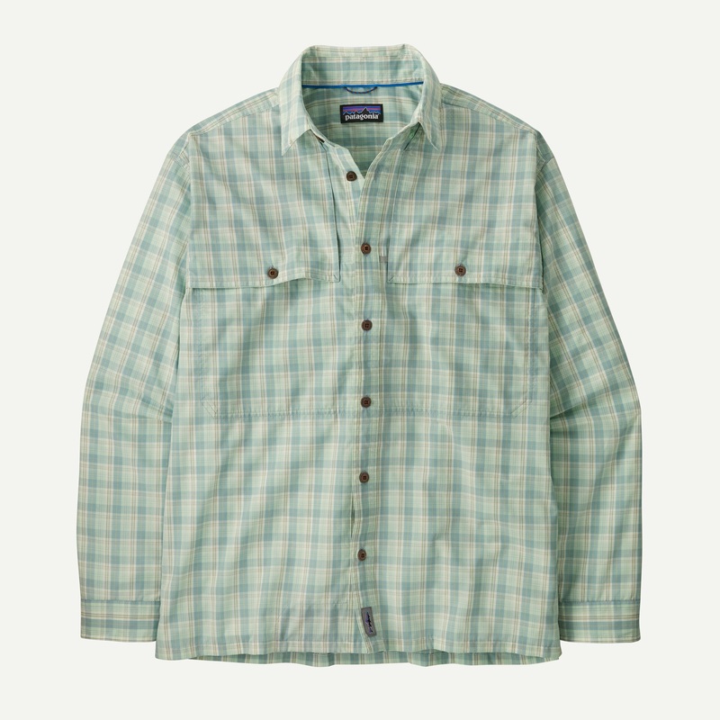 Patagonia Men’s Long-Sleeved Island Hopper Shirt – Dipper: Rinsed Green Medium