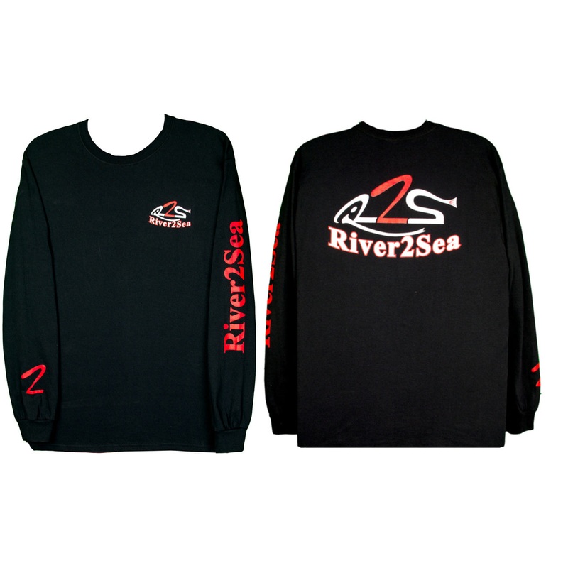 River2Sea Long Sleeve Logo T-Shirt Black Small