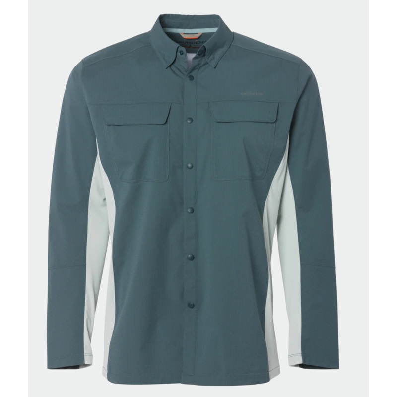 Grundens Binnacle Long Sleeve Shirt – Dark Slate Small