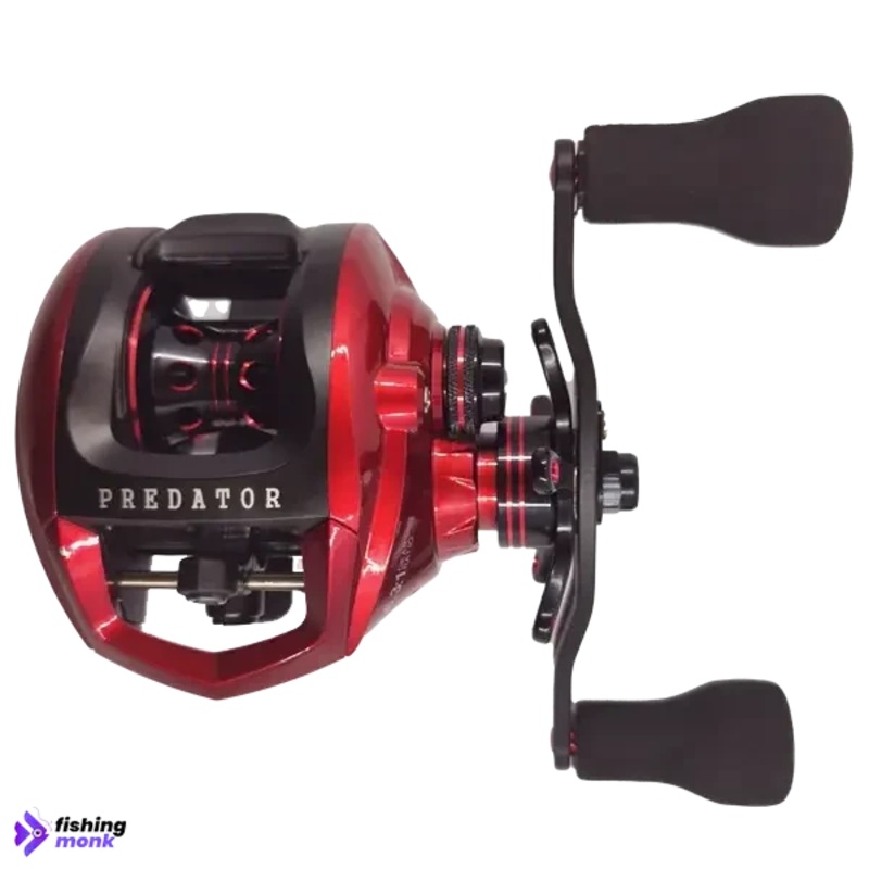 Lucana Predator 200 BAIT Casting Reel Left Hand Red
