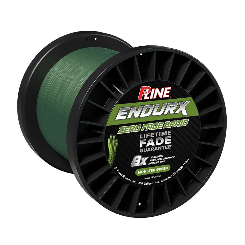 P-Line EndurX Braid 2500 Yard Bulk Spool Monster Green Monster Green 10 lb