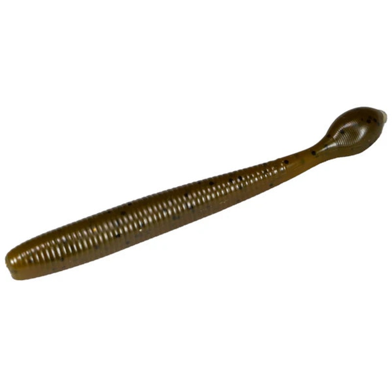 Bait Cave Customs 4″ Flatworm (10 Pk) Green Pumpkin